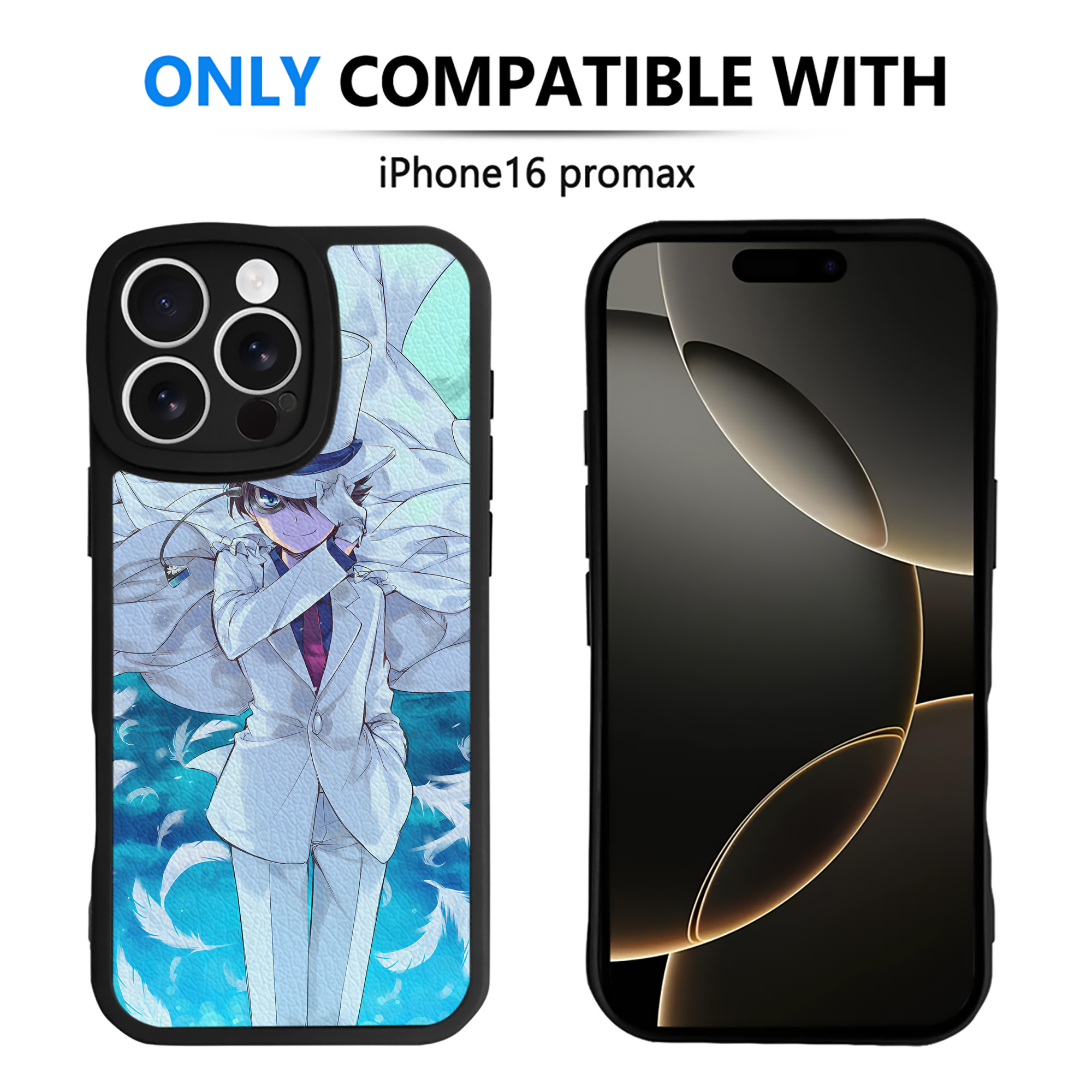 （画像用） 名探偵コナン Detective Conan 【iPhone 16シリーズ対応】シリコンスマホケース（レザー調） 材質：シリコン